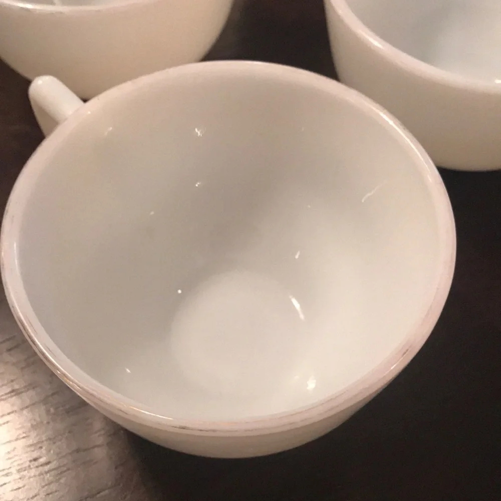 Vintage Corning Dinnerware Milk Glass Teacups